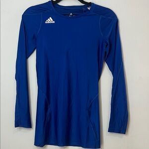 NWT Adidas Women's Royal Blue Performance Techfit‎ Climalite Long Sleeve Top